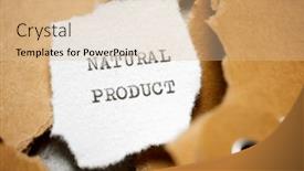  Presentation with product - Presentation consisting of natural-product-text-written background and a coral colored foreground