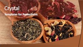  Presentation with natural products - Audience pleasing slide deck consisting of natural products - assortment of dry tea backdrop and a tawny brown colored foreground