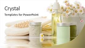  Presentation with natural products - Audience pleasing slides consisting of natural products - bodycare backdrop and a white colored foreground