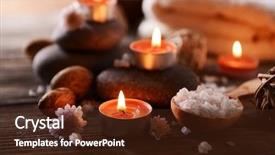  Presentation with treatment - Audience pleasing presentation consisting of natural products - composition of spa treatment backdrop and a tawny brown colored foreground