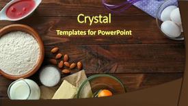  Presentation with natural ingredients - Cool new presentation theme with natural products - ingredients for preparation of pancakes backdrop and a tawny brown colored foreground