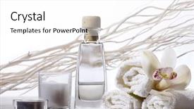  Presentation with herbal - Presentation design consisting of natural products - spa still life with bottle background and a white colored foreground