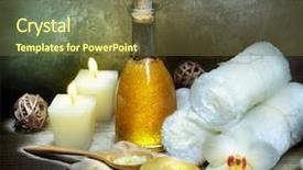  Presentation with spa - Audience pleasing presentation consisting of natural products - spa backdrop and a tawny brown colored foreground