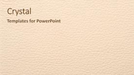  Presentation with leather - Amazing PPT theme having natural qualitative beige leather texture backdrop and a lemonade colored foreground