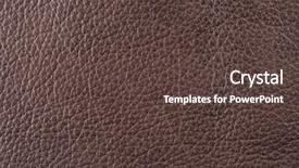  Presentation with brown leather - Slides consisting of natural qualitative brown leather texture background and a tawny brown colored foreground