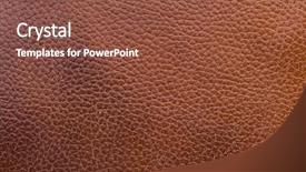  Presentation with leather - Theme featuring natural qualitative leather texture close background and a tawny brown colored foreground