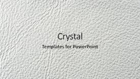  Presentation with leather - PPT theme featuring natural qualitative white leather texture background and a light gray colored foreground