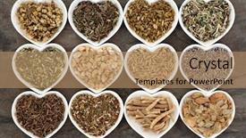  Presentation with herbal medicine - Presentation design enhanced with natural remedies - alternative herbal medicine for sleeping background and a coral colored foreground