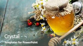  Presentation with organic tea - Cool new slides with natural remedies - honey and herbal tea backdrop and a  colored foreground