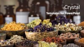  Presentation with herbal medicine - Colorful presentation theme enhanced with natural-remedy-herbal-medicine backdrop and a tawny brown colored foreground