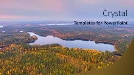  Presentation with bird eye view - PPT theme enhanced with natural-reserve-sin-sha-belarus background and a light blue colored foreground