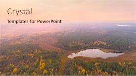  Presentation with bird eye view - Presentation design consisting of natural-reserve-sin-sha-belarus background and a lemonade colored foreground