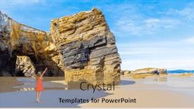  Presentation with tour - Presentation having natural-rock-arches-on-cathedrals background and a coral colored foreground