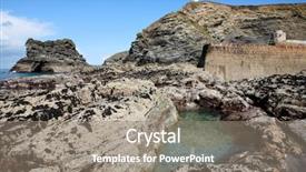  Presentation with tide - Amazing presentation theme having natural rock pool at low backdrop and a gray colored foreground