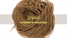  Presentation with creative - Cool new PPT theme with natural-rope-for-decorative-work backdrop and a tawny brown colored foreground