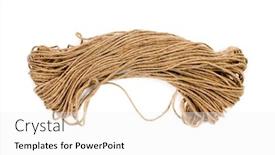  Presentation with creative - Theme featuring natural-rope-for-decorative-work background and a white colored foreground
