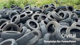  Presentation with rubber - Audience pleasing slides consisting of natural rubber - old tyres backdrop and a dark gray colored foreground