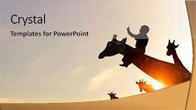  Presentation with nature sunset of colors - Audience pleasing slide deck consisting of free africa - natural safari landscape in lights backdrop and a soft green colored foreground