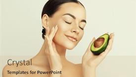  Presentation with skin care natural - Slide deck consisting of natural-skin-care-portrait background and a  colored foreground