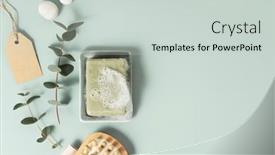  Presentation with blue spa - PPT theme having natural-skin-care-products-zero background and a lemonade colored foreground