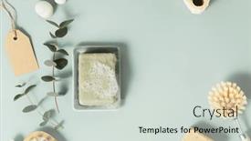  Presentation with skin care natural products - Slides with natural-skin-care-products-zero background and a soft green colored foreground