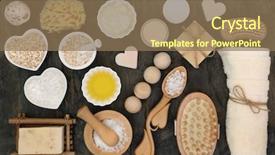  Presentation with skin care natural products - PPT layouts having natural skincare and body care background and a coral colored foreground