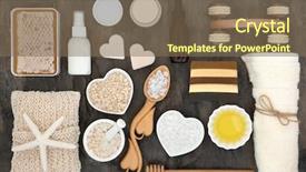  Presentation with natural skincare - Amazing presentation design having natural skincare and body care backdrop and a violet colored foreground