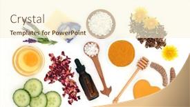  Presentation with psoriasis - Slides with natural-skincare-beauty-treatment-products background and a cream colored foreground