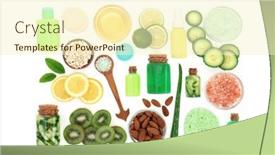 Presentation with plant based - Presentation theme with natural-skincare-body-care-products background and a cream colored foreground
