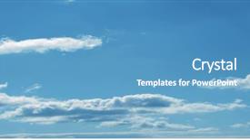  Presentation with meteorology - Cool new presentation theme with natural sky with white clouds backdrop and a teal colored foreground