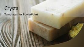  Presentation with soap - Beautiful PPT theme featuring natural soap spa backdrop and a light gray colored foreground