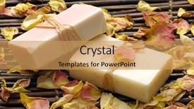  Presentation with natural soap - Presentation theme enhanced with natural soap with petals background and a yellow colored foreground