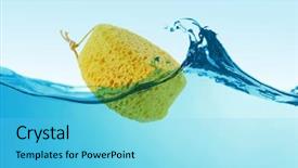  Presentation with water - Cool new presentation with natural soft sponge in water backdrop and a light blue colored foreground
