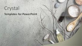  Presentation with oils - Theme enhanced with natural-spa-cosmetic-products-background background and a light gray colored foreground