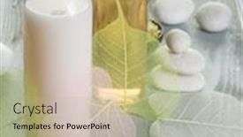  Presentation with cosmetics natural - Slides having natural-spa-cosmetics background and a mint green colored foreground