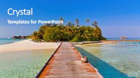  Presentation with nata de coco tropical - Presentation with natural spa resort - tropical maldives island - nature background and a teal colored foreground