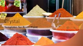  Presentation with market - Slides consisting of natural-spices-selling-on-spice background and a gold colored foreground