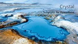  Presentation with steam - Slide deck enhanced with natural-steam-rising-from-volcanic background and a light blue colored foreground