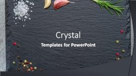  Presentation with slate - PPT theme featuring natural-stone-black-slate-serving background and a dark gray colored foreground