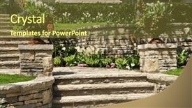  Presentation with stone - Beautiful slide set featuring natural stone landscaping in front backdrop and a tawny brown colored foreground