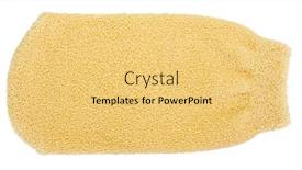  Presentation with textile - Theme enhanced with natural-textile-bath-hand-sponge background and a yellow colored foreground