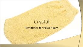  Presentation with textile - Colorful theme enhanced with natural-textile-bath-hand-sponge backdrop and a blonde colored foreground