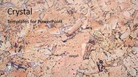  Presentation with cork - PPT theme with natural texture cork background and a coral colored foreground