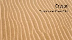  Presentation with sand textured - Colorful presentation theme enhanced with natural-textured-sand-grooves-background backdrop and a coral colored foreground
