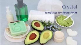  Presentation with natural skincare - Theme having natural-vegan-beauty-treatment background and a lemonade colored foreground