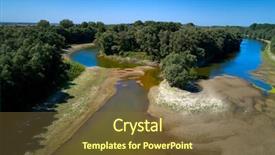  Presentation with danube - Presentation enhanced with natural vegetation wildlife - aerial view of danube river background and a tawny brown colored foreground