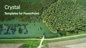  Presentation with danube - Theme consisting of natural vegetation wildlife - aerial view of the danube background and a  colored foreground