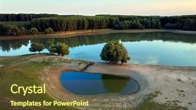  Presentation with danube - Amazing PPT theme having natural vegetation wildlife - aerial view of the danube backdrop and a  colored foreground