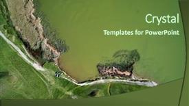  Presentation with danube - Presentation theme enhanced with natural vegetation wildlife - aerial view of the danube background and a  colored foreground