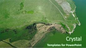  Presentation with danube - Slides consisting of natural vegetation wildlife - aerial view of the danube background and a  colored foreground